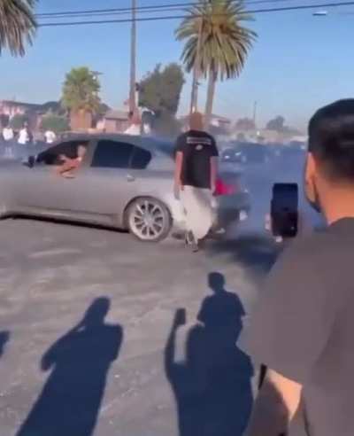 Standing too close to the car
