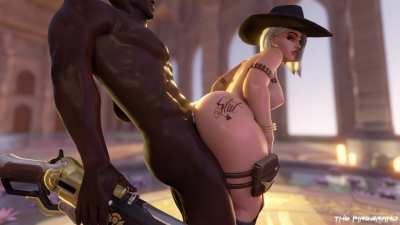 Ashe Taking a Big Dick (The Firebrand)[Overwatch]