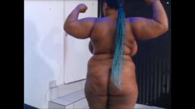 Powerful thick well-built ebony woman from South Africa.