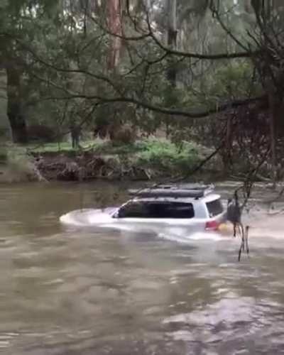 Deep river crossing