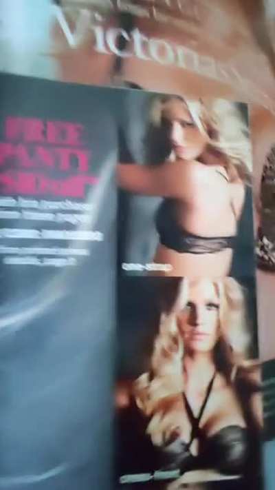 Masturbating to Erin Heatherton &hearts;️ Victoria's Secret catalog