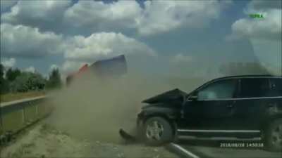 WCGW making a last minute pass on the highway