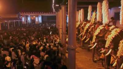 Amazing Visuals on Virschikolsavam at Thrippunithura Poornathryessa Temple (Ernakulam district).