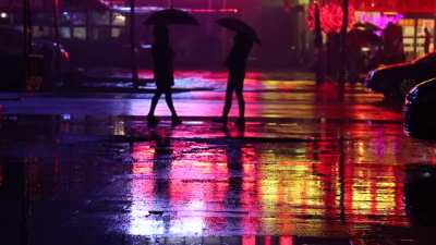 Rainy rain night