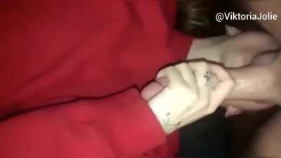 Supine face fuck