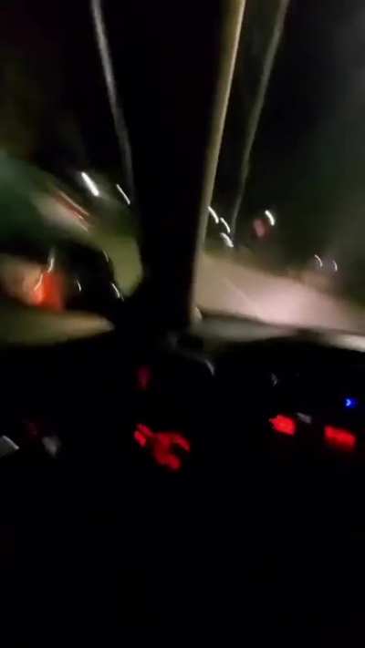 Idiot drives over 90MPH through a town