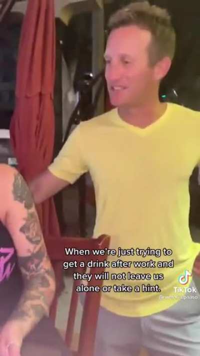 Couple of dudes dont know how to take no for an answer or for that matter, being told to go away in bold font (minor freakout )