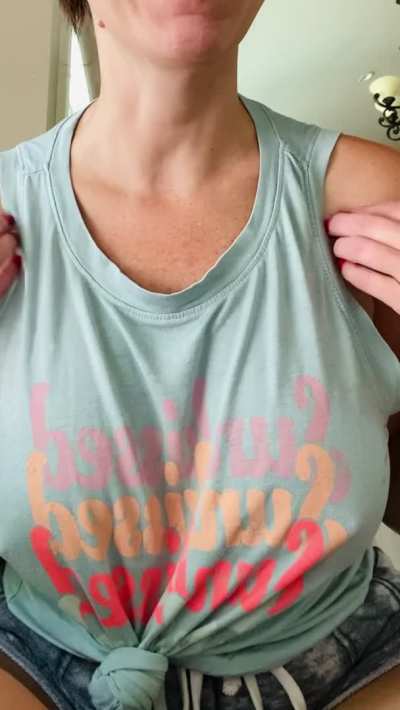 May I pop my tits out of my top for you