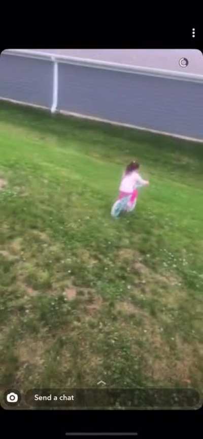 Letting your kid ride into a barn? Sure.