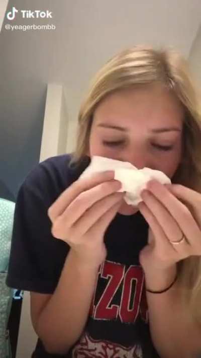 Part of her brain fell out?