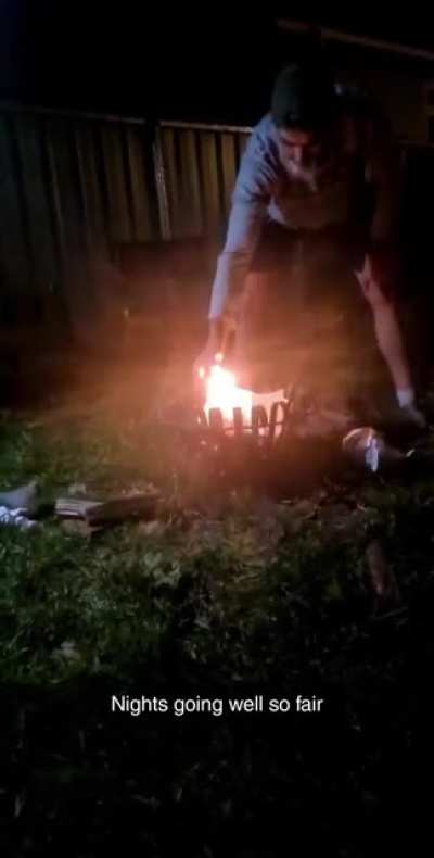lil Halloween bonfire gone wrong (OC, no one was injured)
