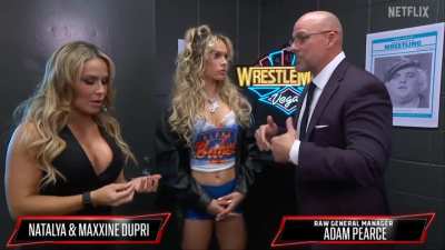 Natalya & Maxxine Dupri will be teaming up in the tag team gauntlet match on this week's SmackDown! (RAW - 4/8/25)