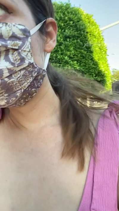 Just a stroll and flashing the neighborhood. [GIF]