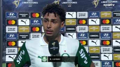 Forte desabafo de Luighi, do Palmeiras, ap&oacute;s sofrer racismo no jogo da Libertadores Sub-20 contra o Cerro Porte&ntilde;o