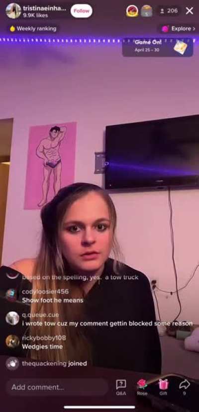 @tristinaeinhaus and @mckennagourley1 showing soles. Also have 3 videos of them stomping on camera barefoot