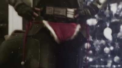 Trooper, you mind telling me what you&rsquo;re doing in those Santa panties? ... Sir, getting festive.